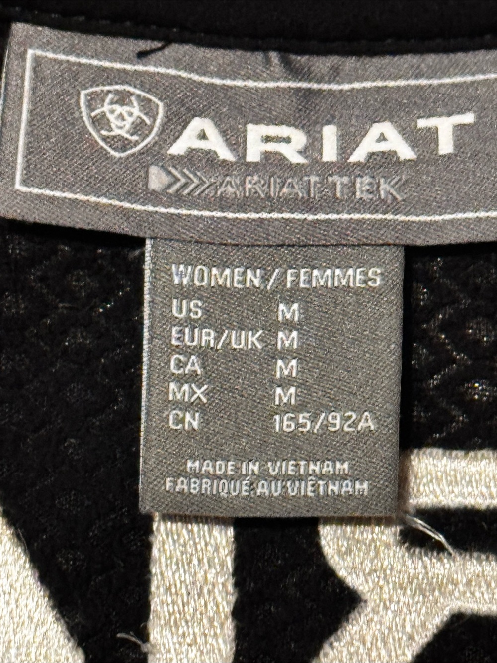 Ariat Black Women's vest with Patterned Detail